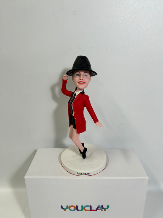 دمية رأس هزازة نسائية قابلة للتخصيص بالكامل