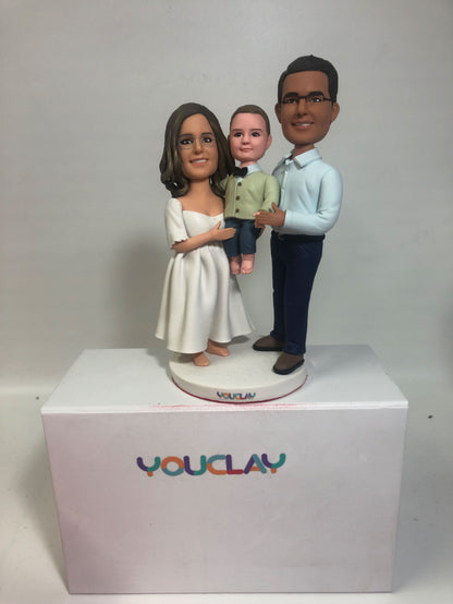 Fully Customizable Triple Bobbleheads（person or pet）