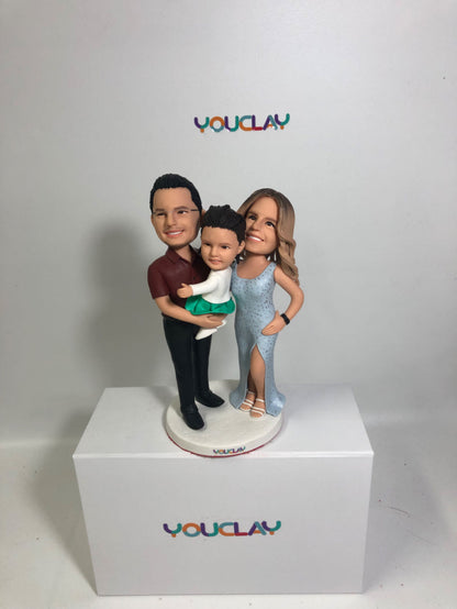 Fully Customizable Triple Bobbleheads（person or pet）